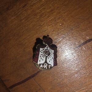 Vintage Catholic Enamel Pin Unsigned Lapel Or Hatpin